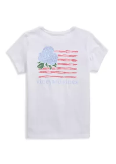 Girls 7-16 Flower Flag Graphic Shirt