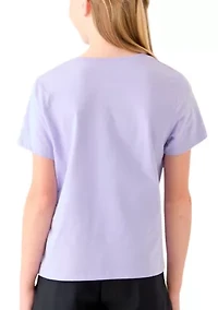 Girls 7-16 Shimmer Short Sleeve Graphic T-Shirt