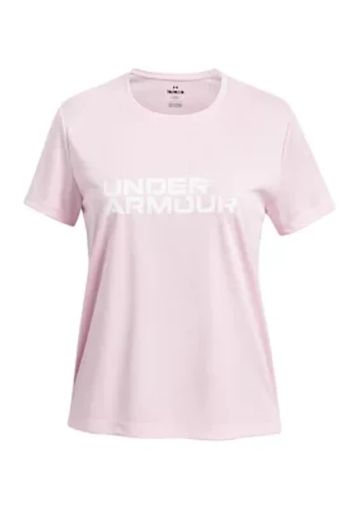 Girls 7-16 UA Tech™ Twist Wordmark Logo Short Sleeve T-Shirt