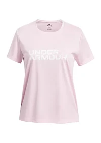 Girls 7-16 UA Tech™ Twist Wordmark Logo Short Sleeve T-Shirt
