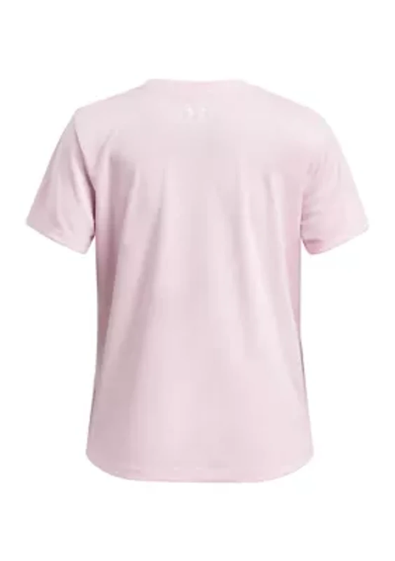 Girls 7-16 UA Tech™ Twist Wordmark Logo Short Sleeve T-Shirt