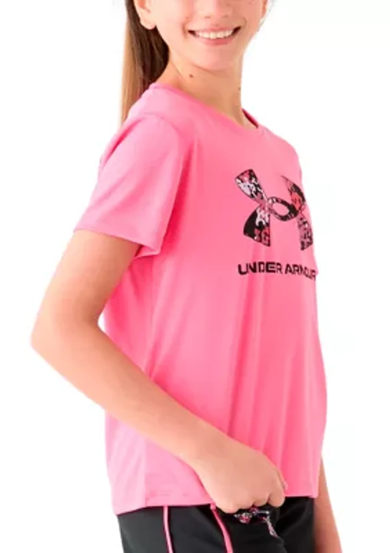 Girls 7-16 Logo Fill Short Sleeve T-Shirt