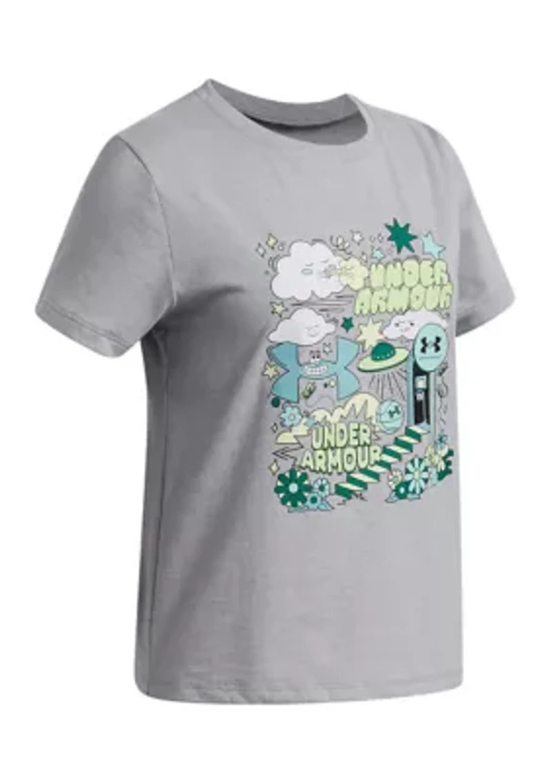 Boys Doodle Illustration Graphic T-Shirt