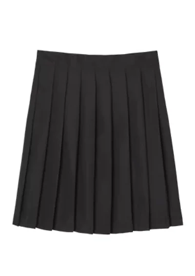 Girls 7-20 Adjustable Waist Mid Length Pleated Skirt