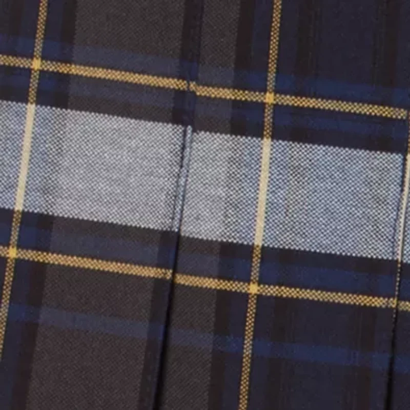 Girls 7-20 Adjustable Waist Plaid 2 Tab Scooter