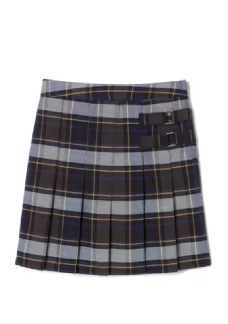 Girls 7-20 Adjustable Waist Plaid 2 Tab Scooter