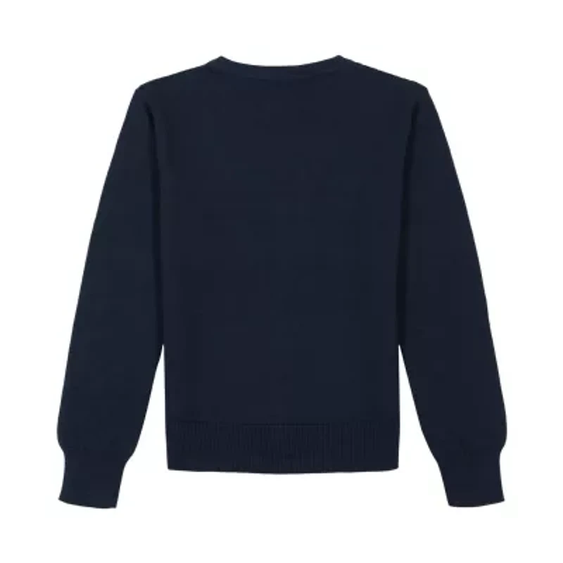 Girls 7-16 Pointelle Button Front Cardigan