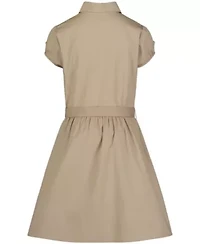 Girls 7-16 Short Sleeve Belted Shirtdress