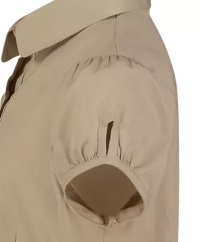 Girls 7-16 Short Sleeve Belted Shirtdress