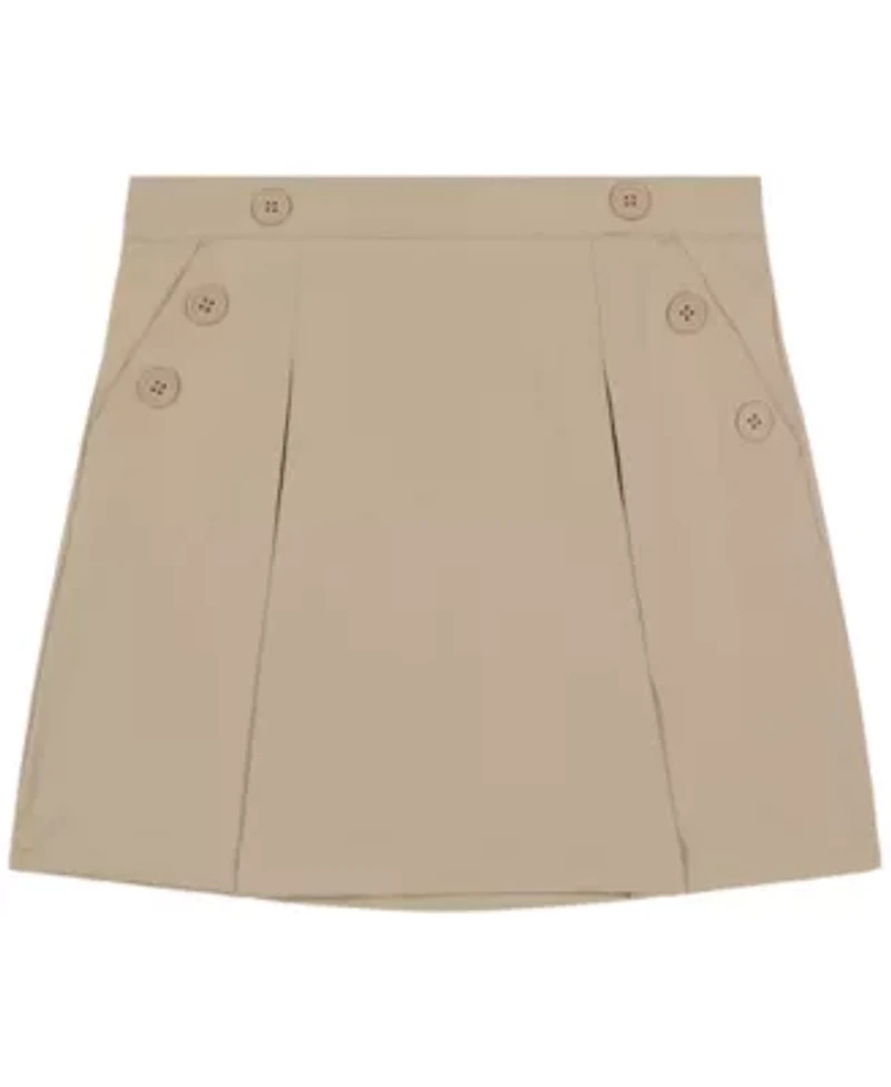 Girls 4-6x Stretch Scooter with Button Pockets