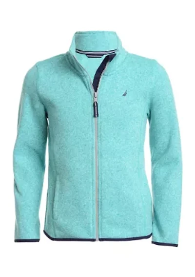 Girls 4-6x Sweater Fleece Jacket