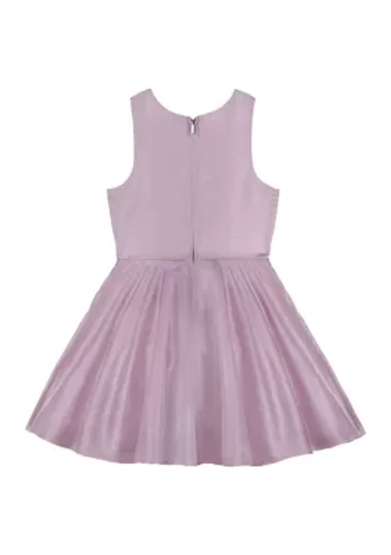 Girls 4-6x Lavender Speckle Dress