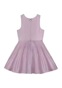 Girls 4-6x Lavender Speckle Dress