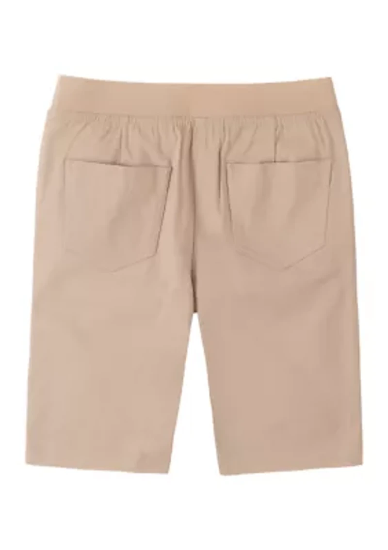 Big Girls Plus Pull-On Bermuda Shorts