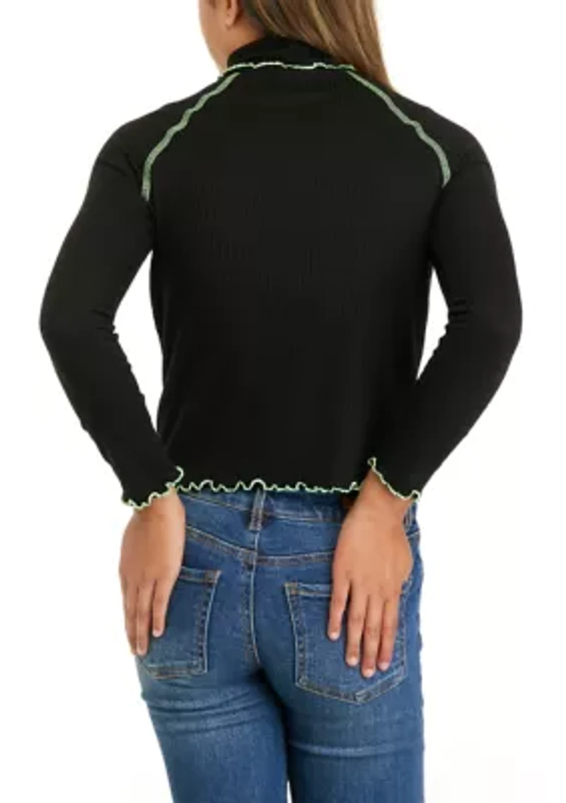 Girls 7-16 Long Sleeve Turtleneck Sweater