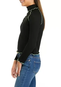 Girls 7-16 Long Sleeve Turtleneck Sweater