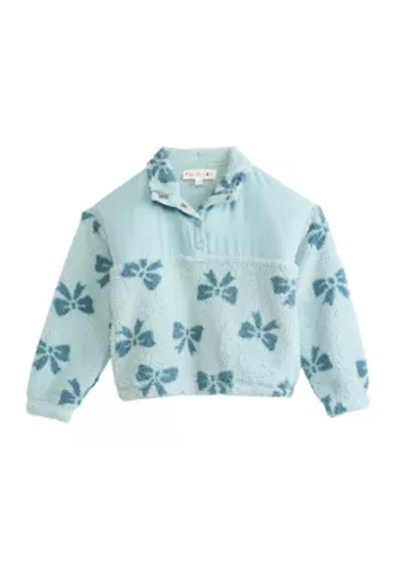 Girls 4-6x Long Sleeve Fleece Fashion Basic Sweatshirt