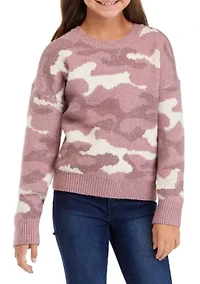 Girls 4-6x Printed Jacquard Sweater