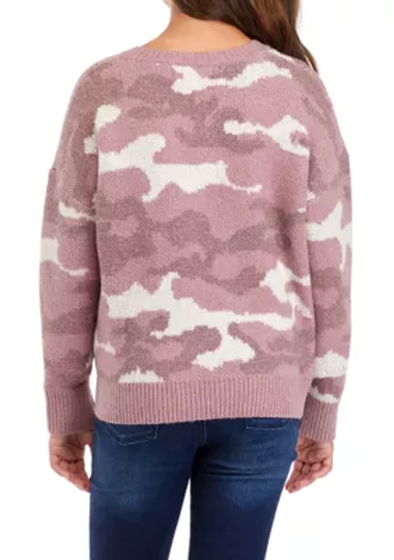 Girls 4-6x Printed Jacquard Sweater