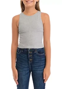 Girls 7-16 Cropped Seamless Tank Top
