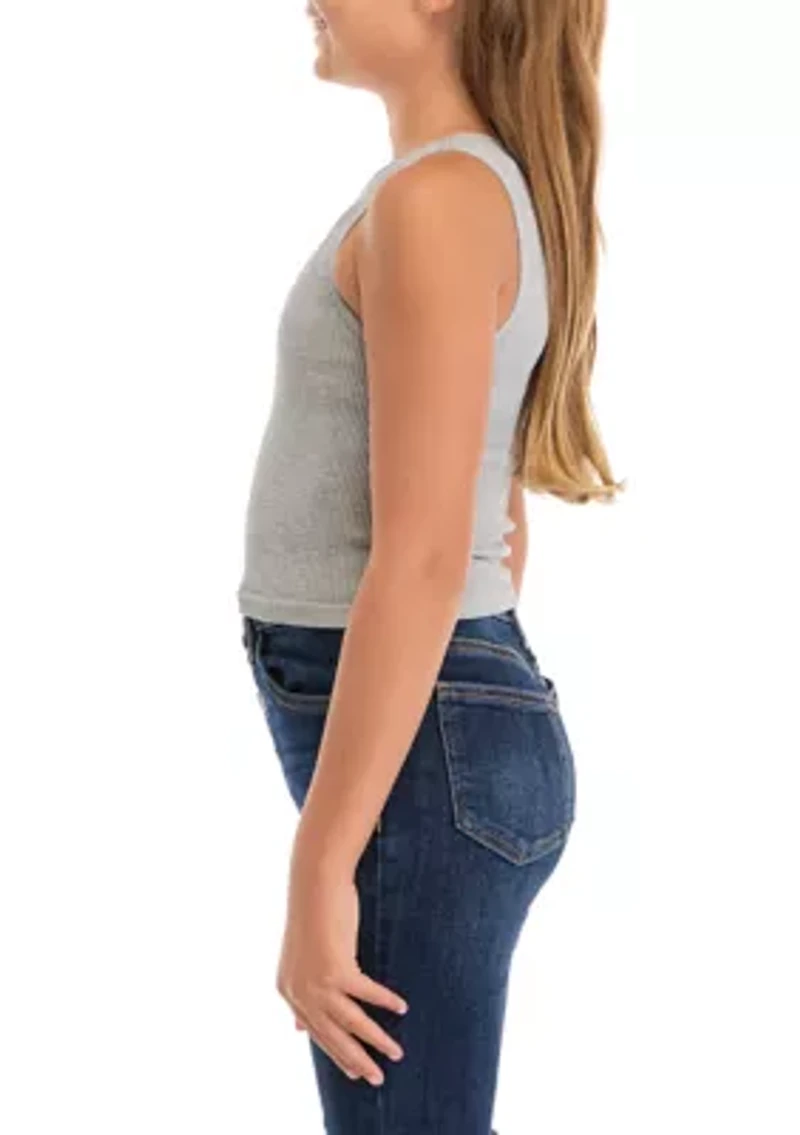 Girls 7-16 Cropped Seamless Tank Top