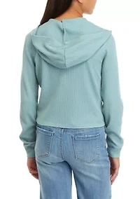 Girls 7-16 Thermal Knit Hoodie