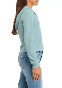 Girls 7-16 Thermal Knit Hoodie