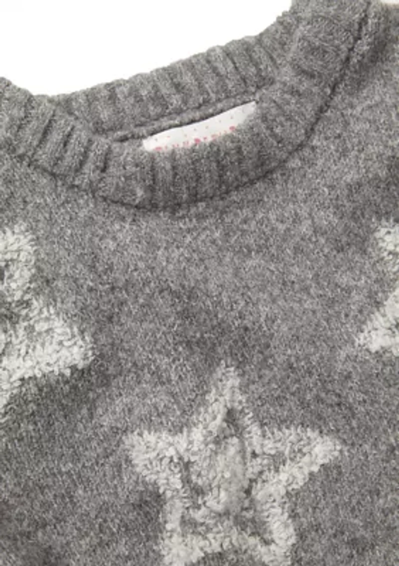 Girls 4-6x Allover Print Stars Sweater