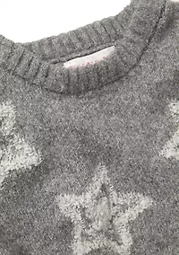 Girls 4-6x Allover Print Stars Sweater