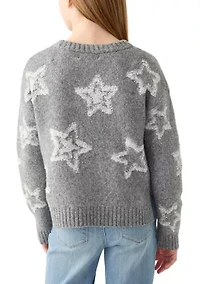 Girls 7-16 Stars Sweater