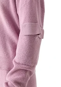Girls 7-16 Crew Neck Solid Sweater
