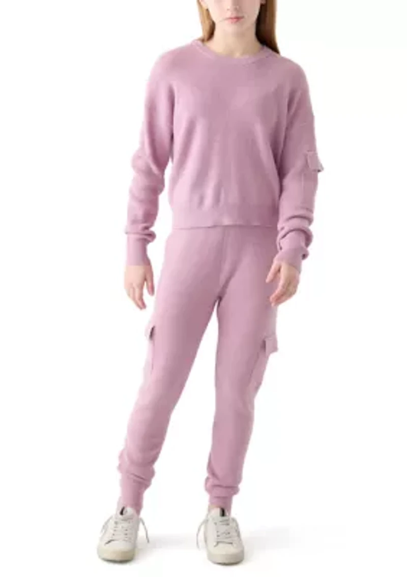 Girls 7-16 Sweater Jogger Pants