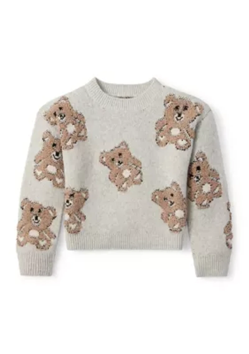 Girls 4-6x Intarsia Bear Sweater