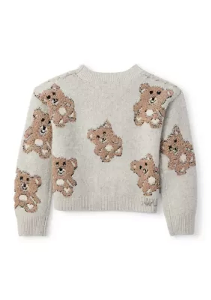 Girls 4-6x Intarsia Bear Sweater