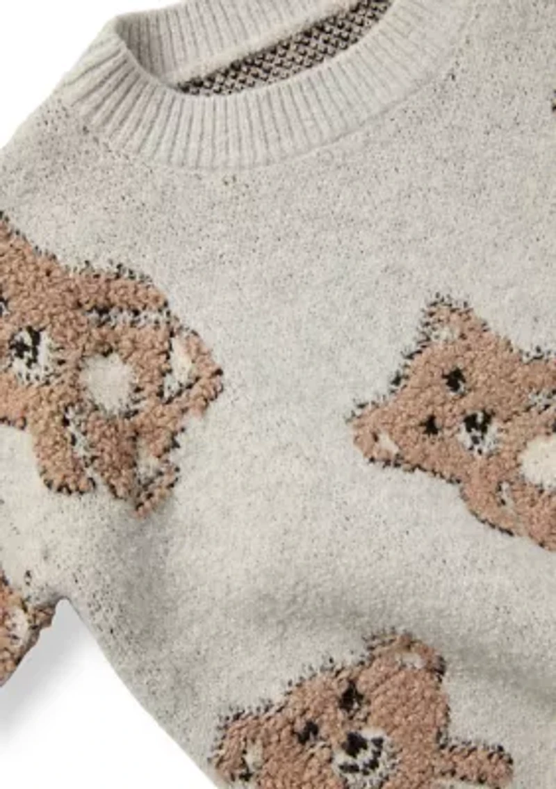 Girls 4-6x Intarsia Bear Sweater