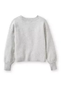 Girls 4-6 Long Sleeve Cat Intarsia Sweater