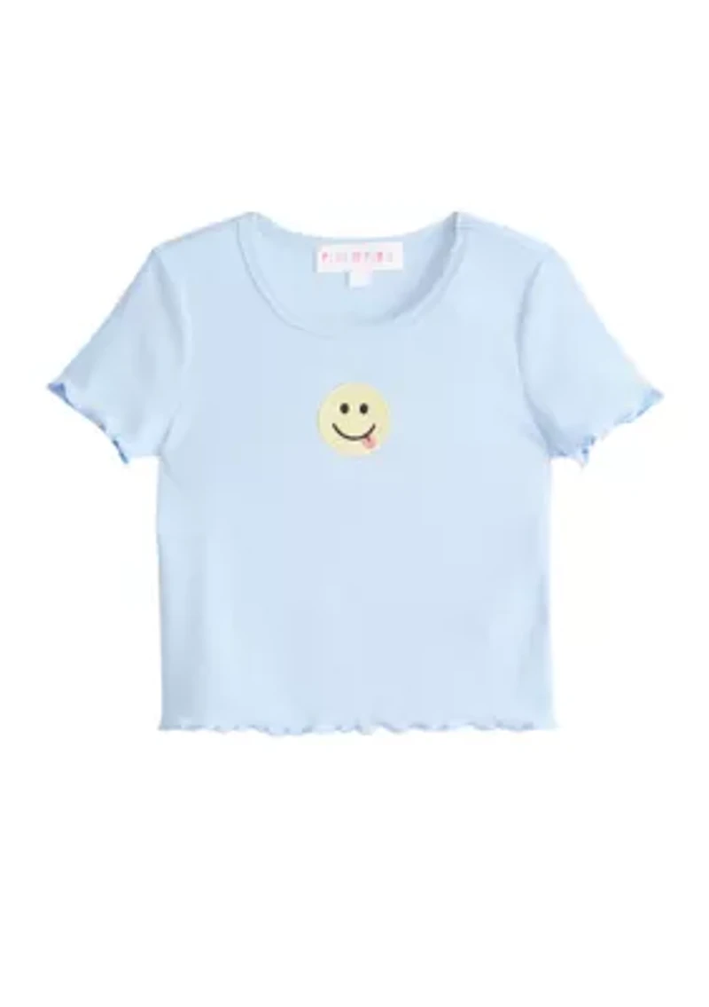 Girls 4-6x Short Sleeve Knit Top