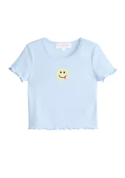 Girls 4-6x Short Sleeve Knit Top