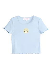Girls 4-6x Short Sleeve Knit Top