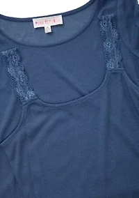 Girls 7-16 Short Cap Sleeve Knit Top