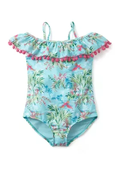 Girls 7-16 Printed One Piece Swimsuit