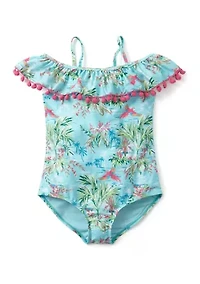 Girls 7-16 Printed One Piece Swimsuit