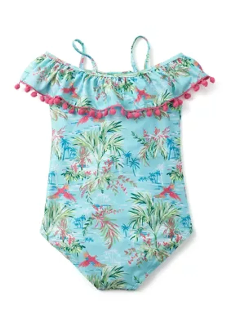 Girls 7-16 Printed One Piece Swimsuit