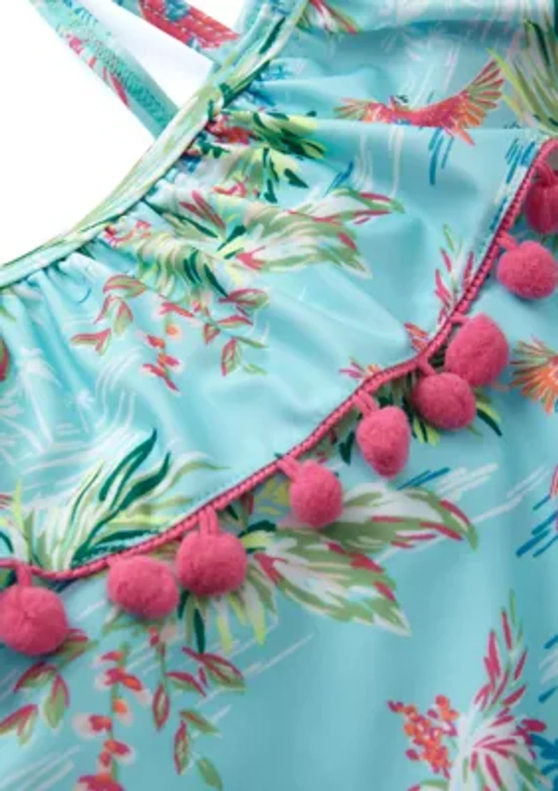 Girls 7-16 Printed One Piece Swimsuit