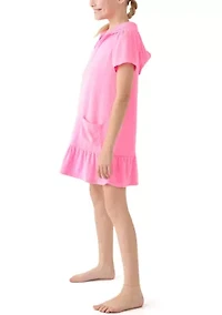 Girls 7-16 French Terry Swim Cover Up