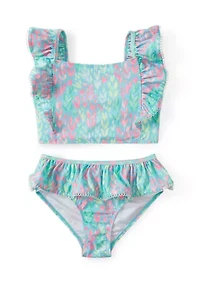 Girls 7-16 Two Piece Ruffle Swim Set
