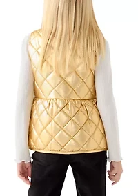 Girls 7-16 Metallic Puffer Vest