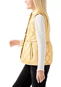 Girls 7-16 Metallic Puffer Vest