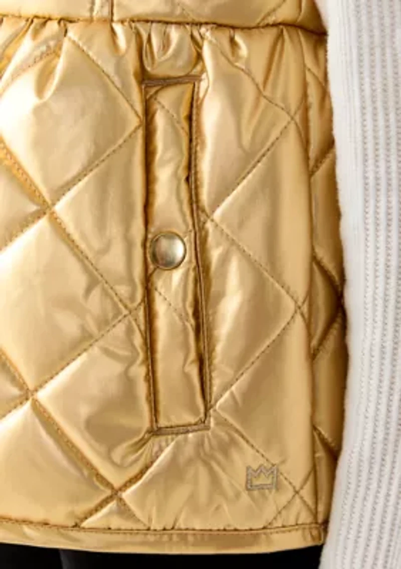 Girls 7-16 Metallic Puffer Vest