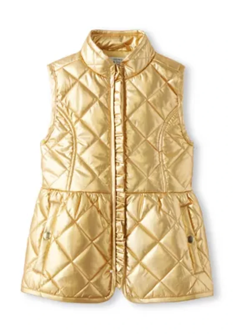 Girls 4-6x Metallic Puffer Vest